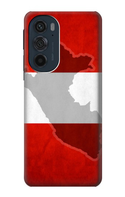 W3018 Peru Flag Hard Case and Leather Flip Case For Motorola Edge 30 Pro