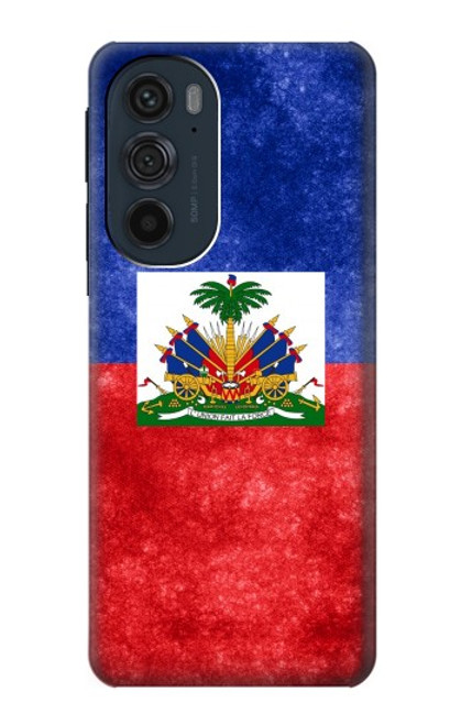 W3022 Haiti Flag Hard Case and Leather Flip Case For Motorola Edge 30 Pro