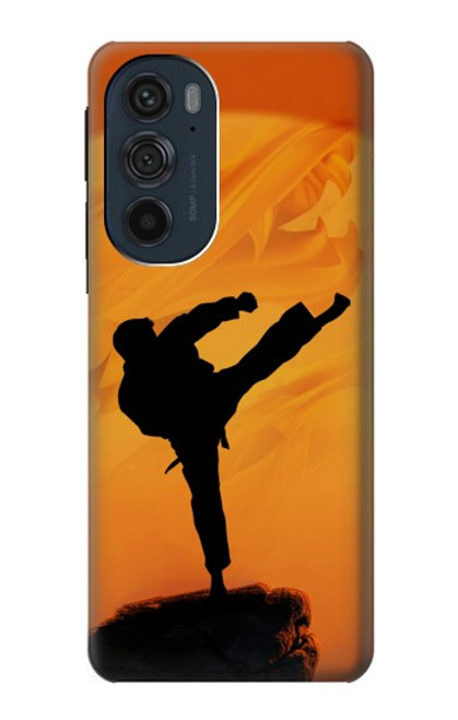 W3024 Kung Fu Karate Fighter Hard Case and Leather Flip Case For Motorola Edge 30 Pro