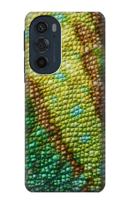 W3057 Lizard Skin Graphic Printed Hard Case and Leather Flip Case For Motorola Edge 30 Pro