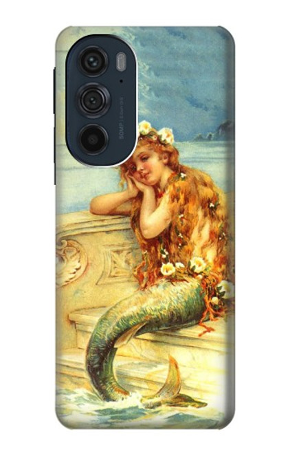 W3184 Little Mermaid Painting Hard Case and Leather Flip Case For Motorola Edge 30 Pro