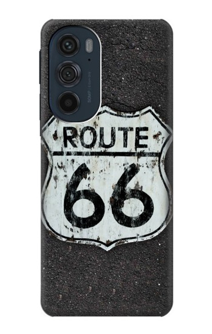 W3207 Route 66 Sign Hard Case and Leather Flip Case For Motorola Edge 30 Pro