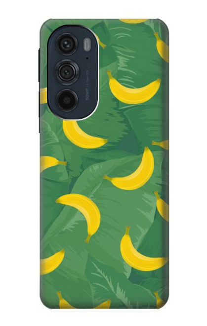 W3286 Banana Fruit Pattern Hard Case and Leather Flip Case For Motorola Edge 30 Pro