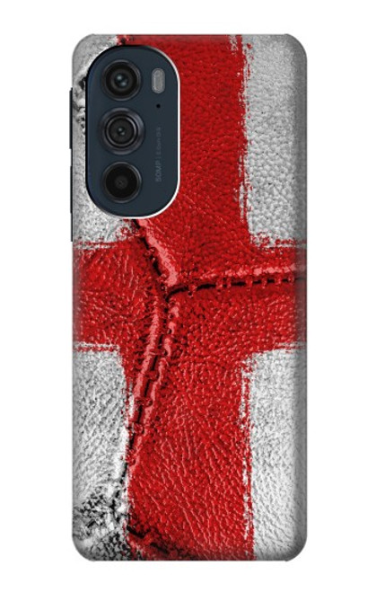 W3316 England Flag Vintage Football Graphic Hard Case and Leather Flip Case For Motorola Edge 30 Pro