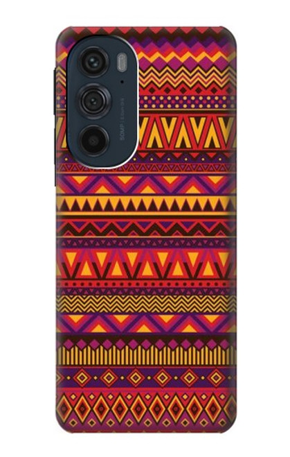 W3404 Aztecs Pattern Hard Case and Leather Flip Case For Motorola Edge 30 Pro