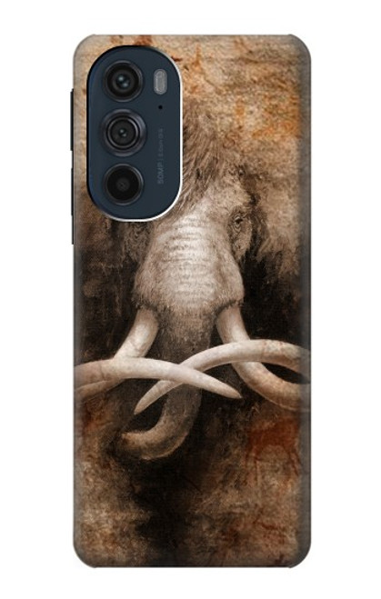 W3427 Mammoth Ancient Cave Art Hard Case and Leather Flip Case For Motorola Edge 30 Pro