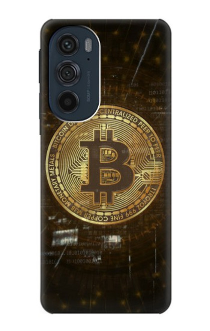 W3798 Cryptocurrency Bitcoin Hard Case and Leather Flip Case For Motorola Edge 30 Pro