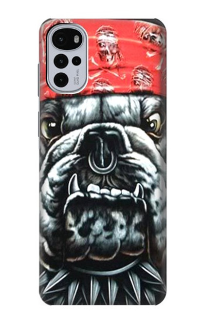 W0100 Bulldog American Football Hard Case and Leather Flip Case For Motorola Moto G22