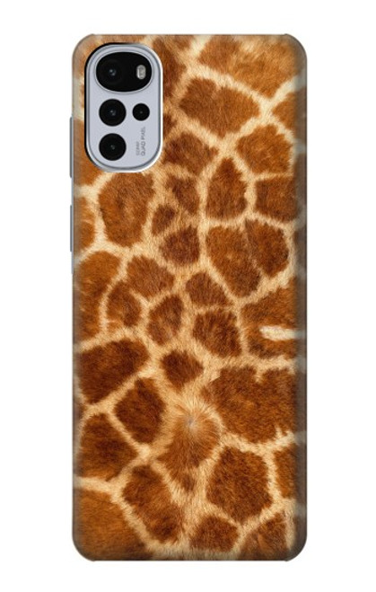 W0422 Giraffe Skin Hard Case and Leather Flip Case For Motorola Moto G22