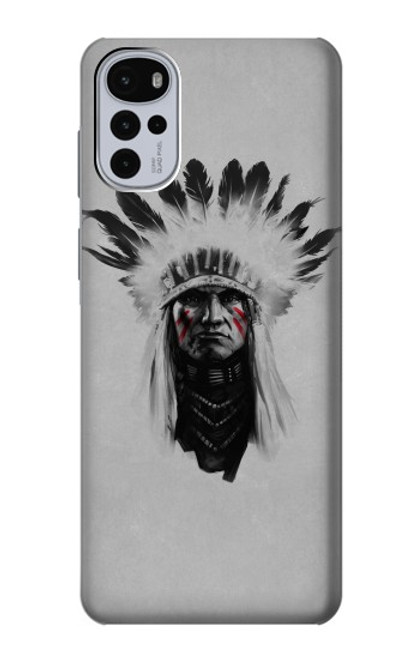 W0451 Indian Chief Hard Case and Leather Flip Case For Motorola Moto G22