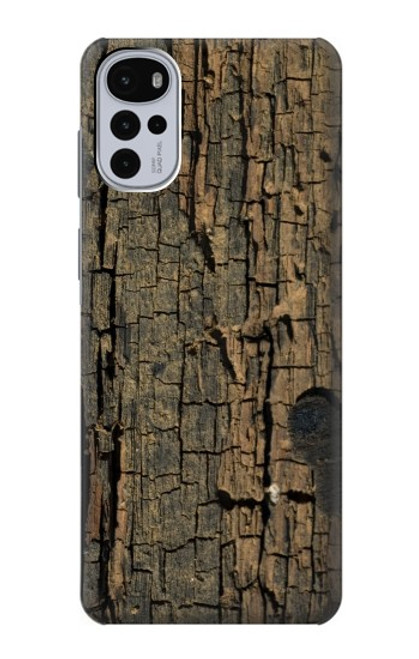 W0598 Wood Graphic Printed Hard Case and Leather Flip Case For Motorola Moto G22