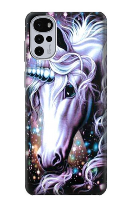 W0749 Unicorn Horse Hard Case and Leather Flip Case For Motorola Moto G22