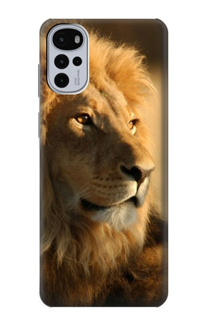 W1046 Lion King of Forest Hard Case and Leather Flip Case For Motorola Moto G22