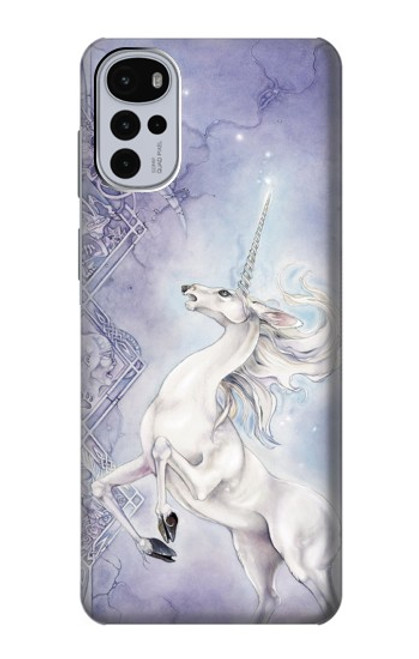 W1134 White Horse Unicorn Hard Case and Leather Flip Case For Motorola Moto G22