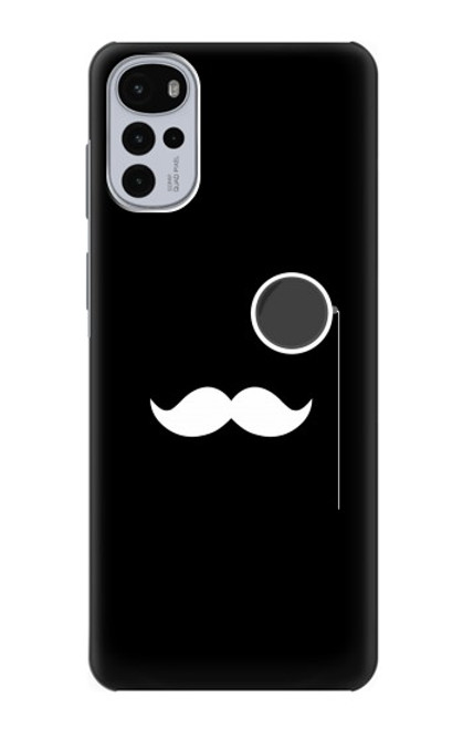 W1946 Sir Mustache Minimalism Hard Case and Leather Flip Case For Motorola Moto G22