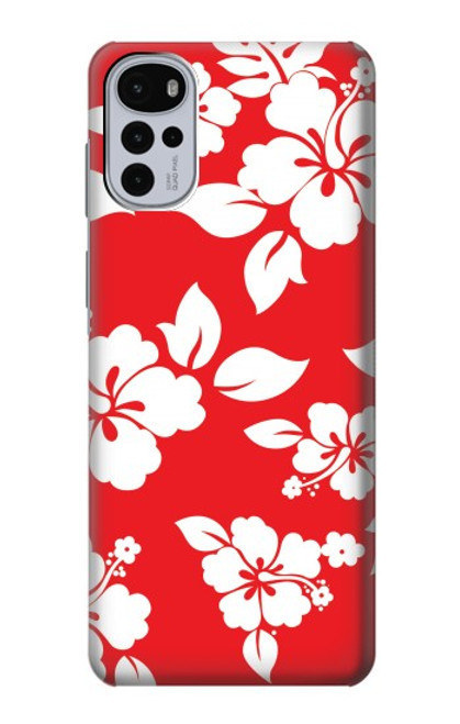 W1949 Hawaiian Hibiscus Pattern Hard Case and Leather Flip Case For Motorola Moto G22