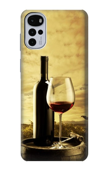 W2042 A Grape Vineyard Grapes Bottle Red Wine Hard Case and Leather Flip Case For Motorola Moto G22