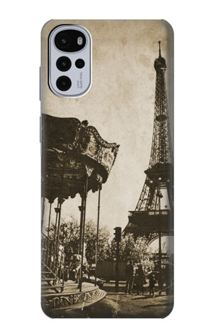 W2174 Eiffel Tower Vintage Paris Hard Case and Leather Flip Case For Motorola Moto G22