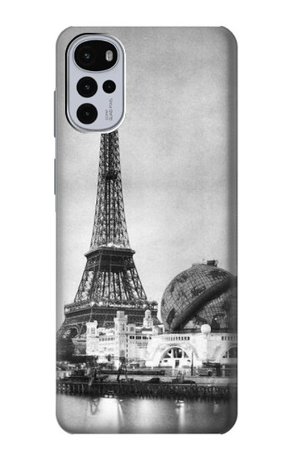 W2350 Old Paris Eiffel Tower Hard Case and Leather Flip Case For Motorola Moto G22