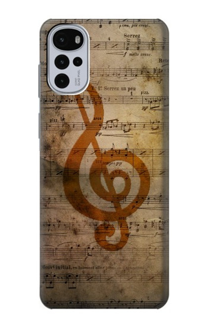 W2368 Sheet Music Notes Hard Case and Leather Flip Case For Motorola Moto G22