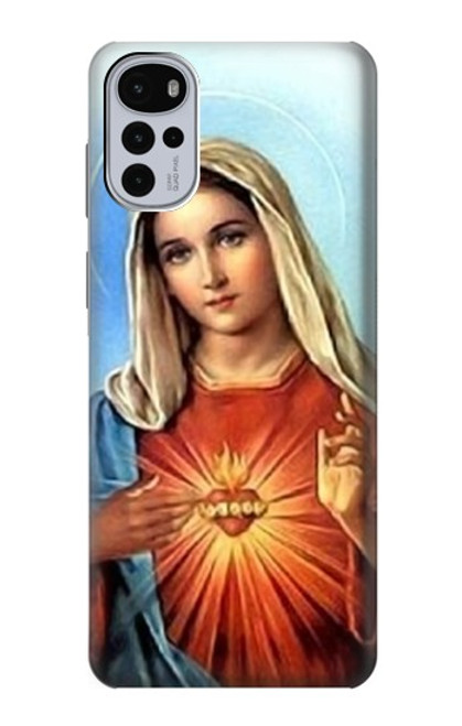 W2420 The Virgin Mary Santa Maria Hard Case and Leather Flip Case For Motorola Moto G22