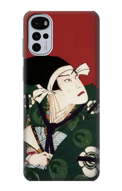 W2498 Japan Art Toyohara Kunichika Hard Case and Leather Flip Case For Motorola Moto G22