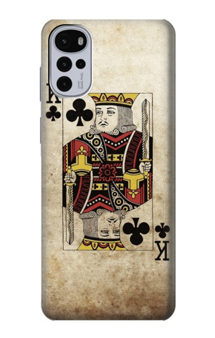 W2528 Poker King Card Hard Case and Leather Flip Case For Motorola Moto G22