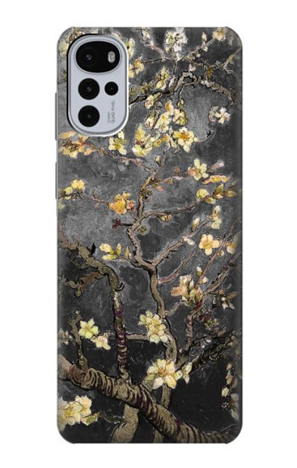 W2664 Black Blossoming Almond Tree Van Gogh Hard Case and Leather Flip Case For Motorola Moto G22