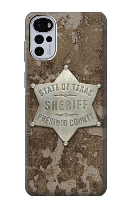 W2868 Texas Presidio County Sheriff Badge Hard Case and Leather Flip Case For Motorola Moto G22