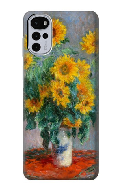 W2937 Claude Monet Bouquet of Sunflowers Hard Case and Leather Flip Case For Motorola Moto G22