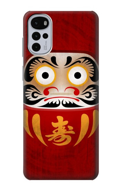 W3023 Japan Good Luck Daruma Doll Hard Case and Leather Flip Case For Motorola Moto G22