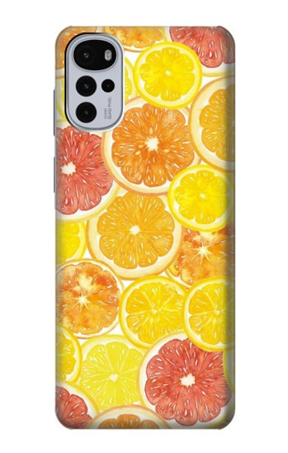 W3408 Lemon Hard Case and Leather Flip Case For Motorola Moto G22