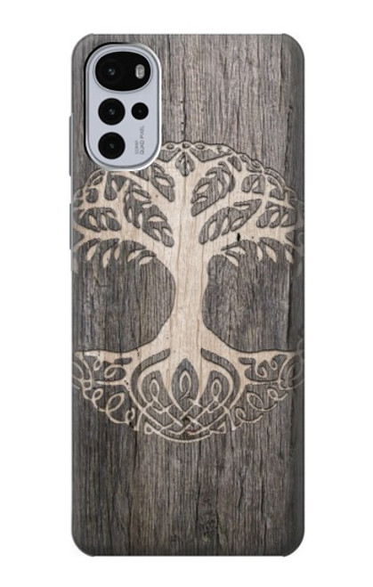 W3591 Viking Tree of Life Symbol Hard Case and Leather Flip Case For Motorola Moto G22