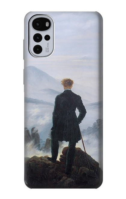 W3789 Wanderer above the Sea of Fog Hard Case and Leather Flip Case For Motorola Moto G22