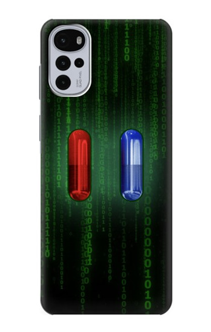 W3816 Red Pill Blue Pill Capsule Hard Case and Leather Flip Case For Motorola Moto G22