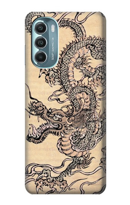 W0318 Antique Dragon Hard Case and Leather Flip Case For Motorola Moto G Stylus 5G (2022)