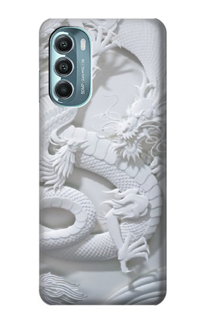 W0386 Dragon Carving Hard Case and Leather Flip Case For Motorola Moto G Stylus 5G (2022)