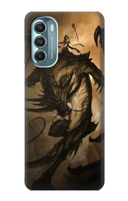 W0388 Dragon Rider Hard Case and Leather Flip Case For Motorola Moto G Stylus 5G (2022)