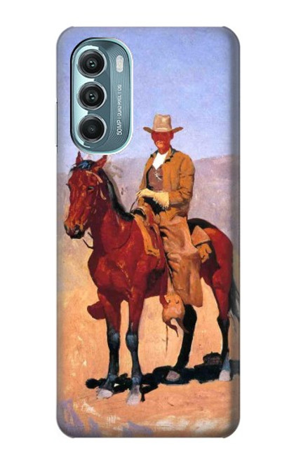 W0772 Cowboy Western Hard Case and Leather Flip Case For Motorola Moto G Stylus 5G (2022)