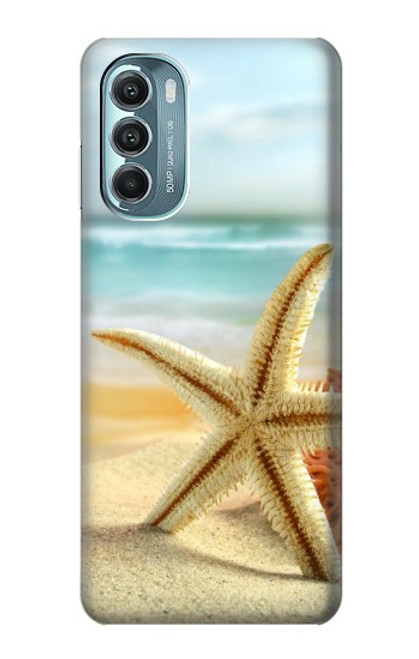 W1117 Starfish on the Beach Hard Case and Leather Flip Case For Motorola Moto G Stylus 5G (2022)