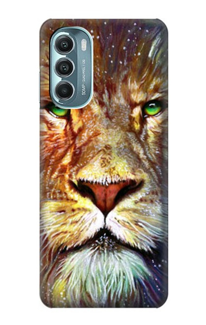 W1354 Lion Hard Case and Leather Flip Case For Motorola Moto G Stylus 5G (2022)