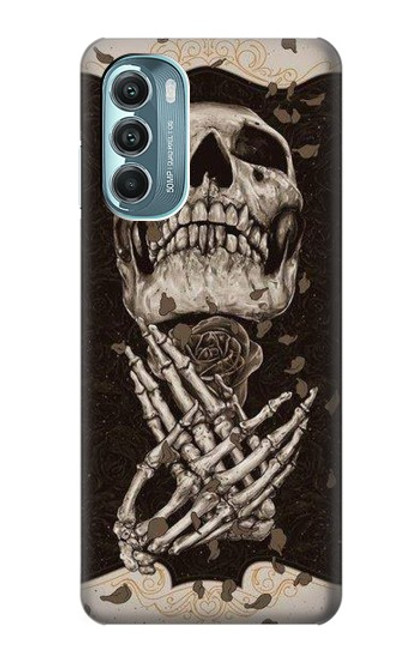 W1676 Skull Rose Hard Case and Leather Flip Case For Motorola Moto G Stylus 5G (2022)