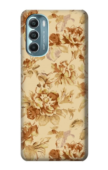 W2180 Flower Floral Vintage Pattern Hard Case and Leather Flip Case For Motorola Moto G Stylus 5G (2022)