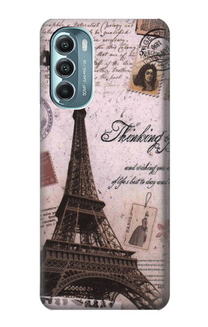 W2211 Paris Postcard Eiffel Tower Hard Case and Leather Flip Case For Motorola Moto G Stylus 5G (2022)