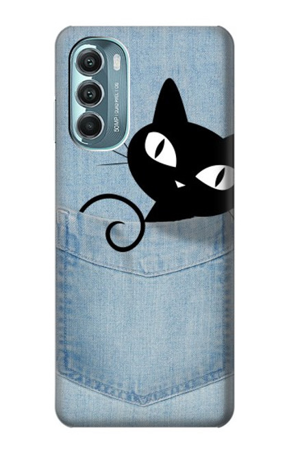 W2641 Pocket Black Cat Hard Case and Leather Flip Case For Motorola Moto G Stylus 5G (2022)