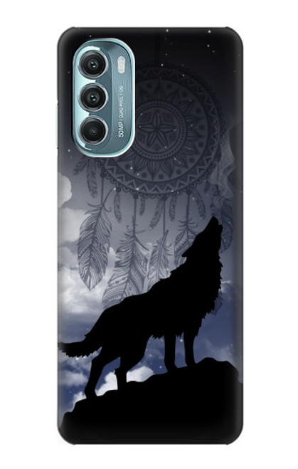 W3011 Dream Catcher Wolf Howling Hard Case and Leather Flip Case For Motorola Moto G Stylus 5G (2022)