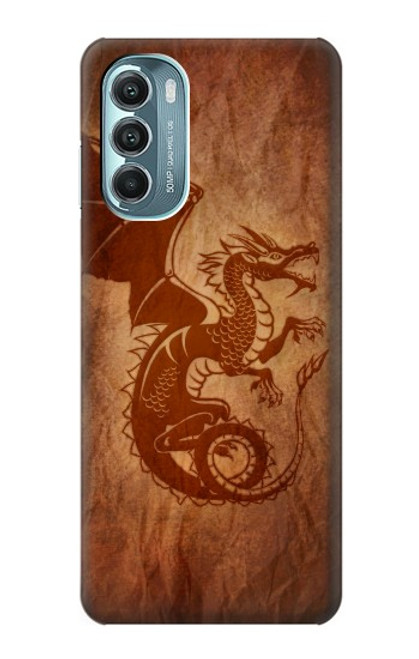 W3086 Red Dragon Tattoo Hard Case and Leather Flip Case For Motorola Moto G Stylus 5G (2022)