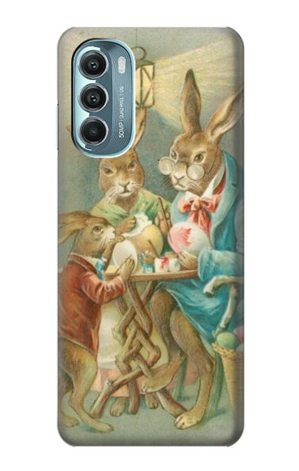 W3164 Easter Rabbit Family Hard Case and Leather Flip Case For Motorola Moto G Stylus 5G (2022)