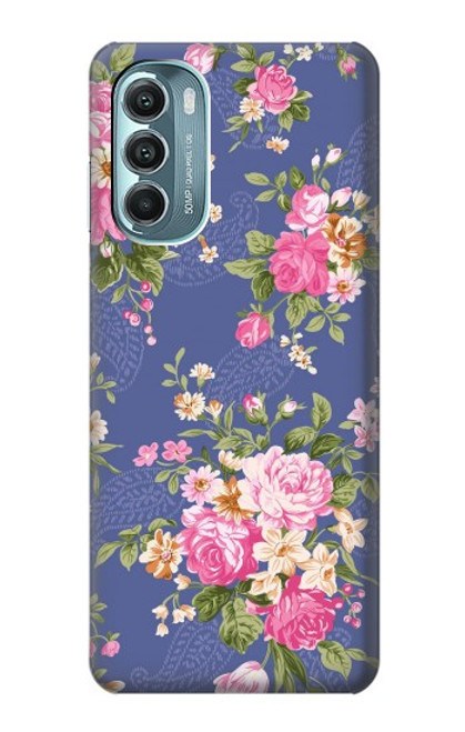 W3265 Vintage Flower Pattern Hard Case and Leather Flip Case For Motorola Moto G Stylus 5G (2022)