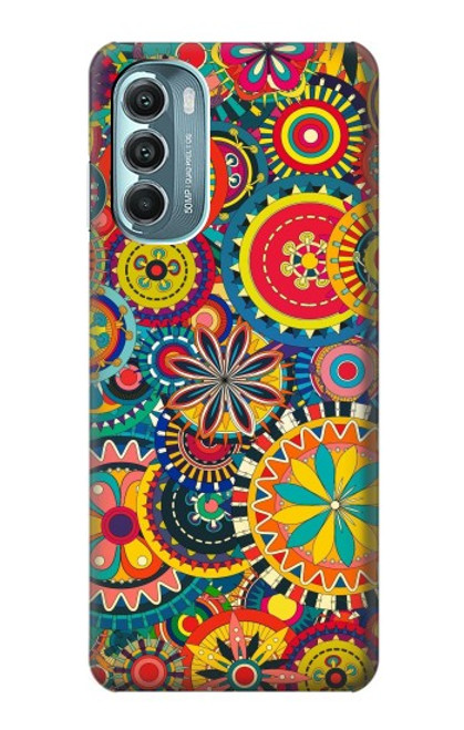 W3272 Colorful Pattern Hard Case and Leather Flip Case For Motorola Moto G Stylus 5G (2022)